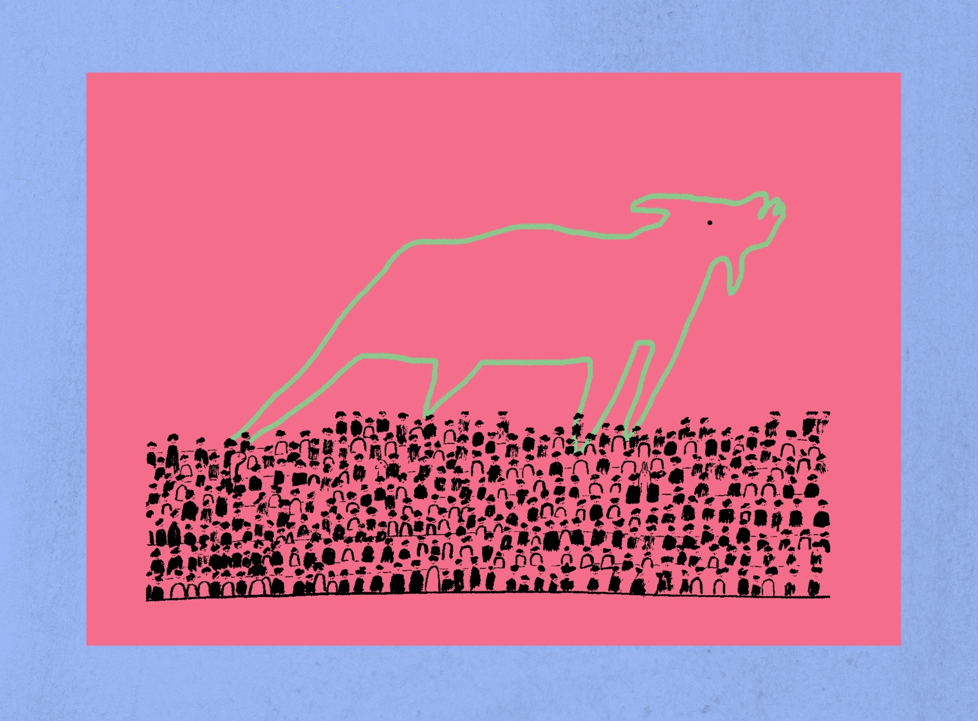 Urros, balidos e rugidos: o protesto gráfico-onomatopeico dos animais