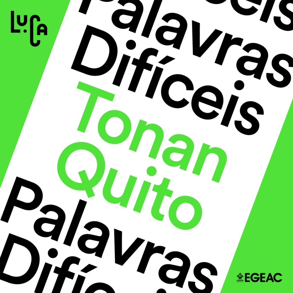 Montagem gráfica com 'Palavras Difíceis' e 'Tonan Quito'.