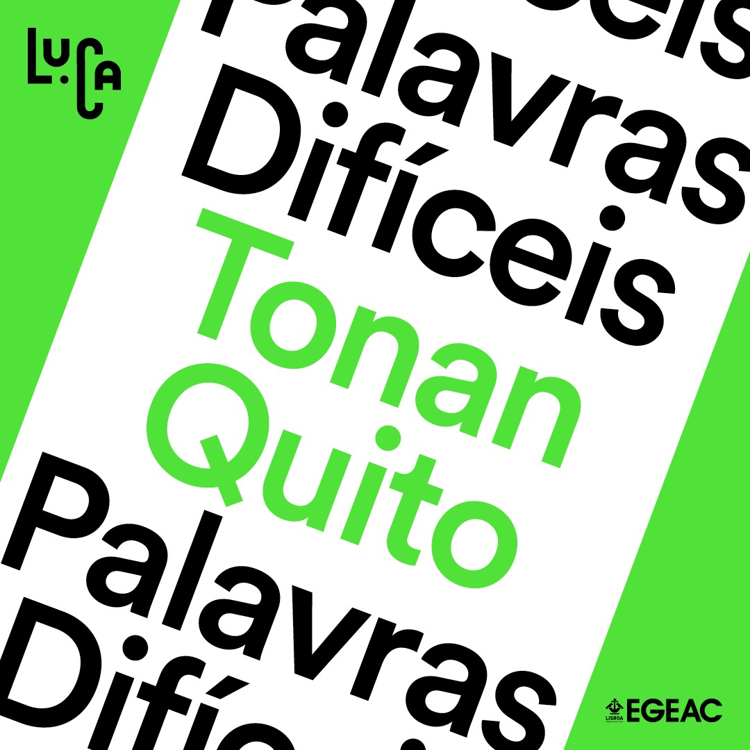 Montagem gráfica com 'Palavras Difíceis' e 'Tonan Quito'.